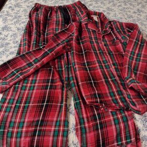 Victoria's Secret XS Red Plaid Pajama Set